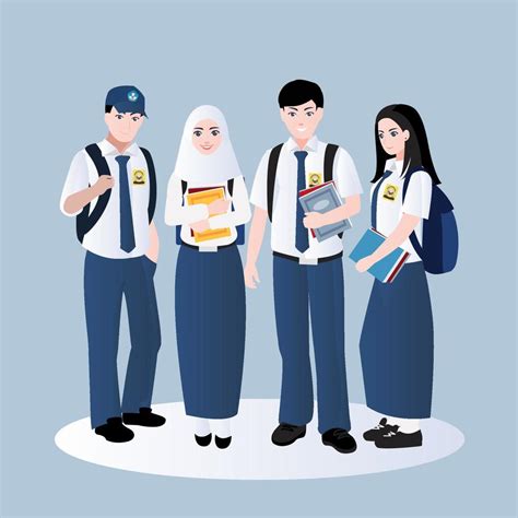 Junior High School Students from Indonesia 11727600 Vector Art at Vecteezy