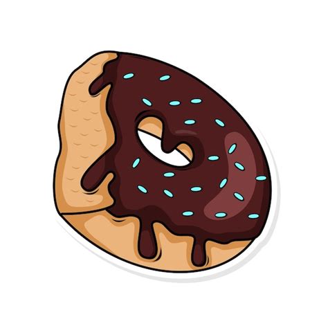 Premium Vector Delicious Donut Vector Hand Draw Illustration