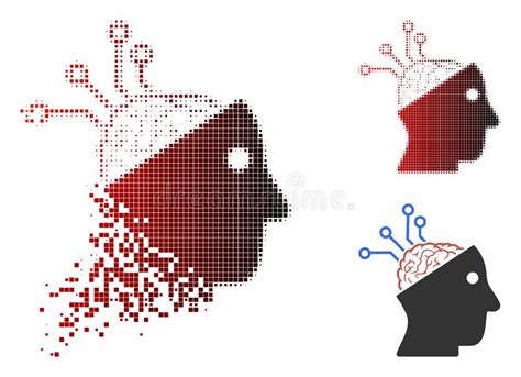 El Interfaz De Los Nervios De Semitono Punteado Descompuesto Liga El