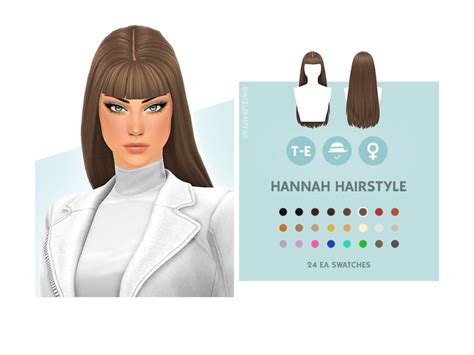 Simcelebrity Hannah Hair Sims Tsr Sims Custom Content Sims Hair