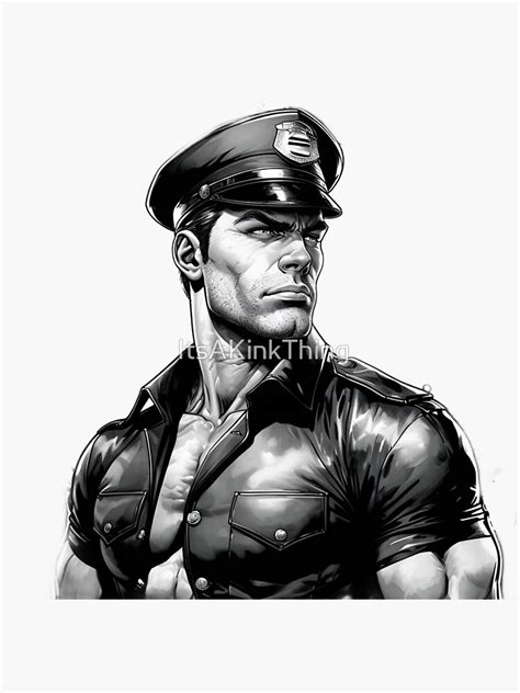 Gay Leather Biker Cop Daddy Berlin German Pride Graphic Design