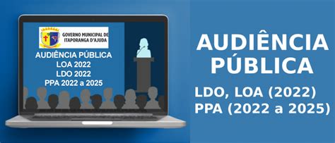 AudiÊncia PÚblica Ldo Loa 2022 E Ppa 2022 A 2025 Prefeitura