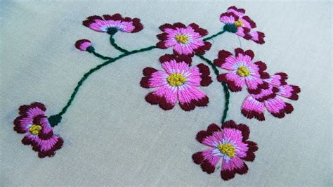 Hand Embroidery Flower Embroidery By Nakshi Kantha World YouTube