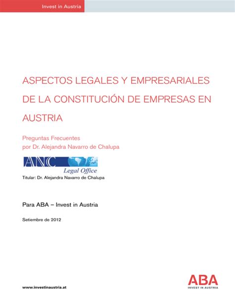 Aspectos Legales Y Empresariales De La Constituci N De Empresas En