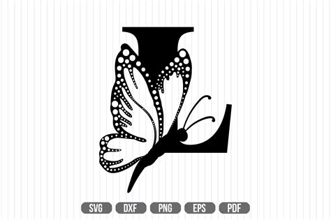 L Butterfly Alphabet Svg Graphic By Craft Store · Creative Fabrica