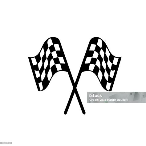 The Checkered Flag Icon Racing Sports Glyph Icon Finish Symbol Race