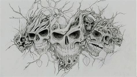 HD Wallpaper Art Artwork Dark Evil Horror Skeleton Skull Skulls