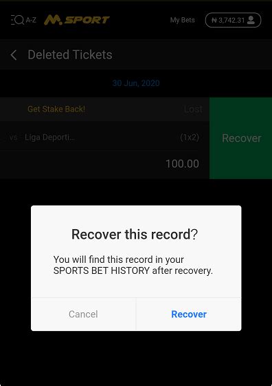How To Recover A Deleted Ticket Msport