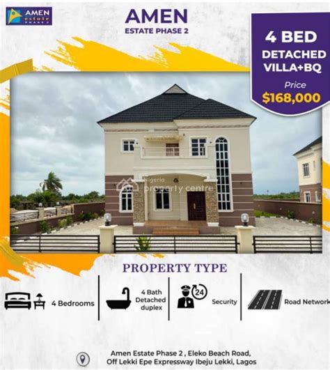 For Sale Luxurious 4 Bedroom Duplex Villa With Bq Amen Estate Phase 2