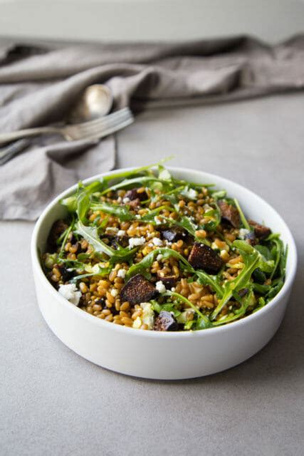 Farro And Fig Salad With Arugula And Feta Moms Kitchen Handbook