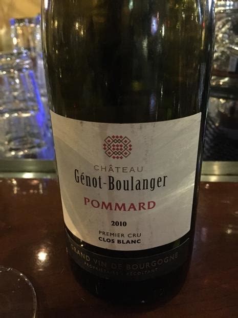 Domaine G Not Boulanger Pommard Er Cru Clos Blanc France