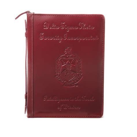 DST "DELUXE PREMIUM" Leather Ritual Book Cover- Delta Sigma Theta ...