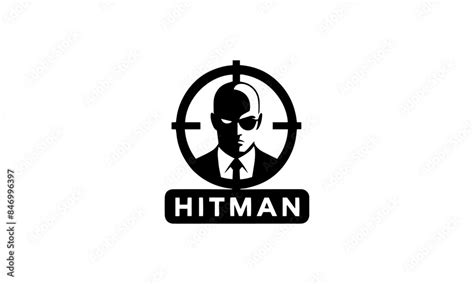 Professional Killer Silhouettes Set Icon In Black And White Killer Logo