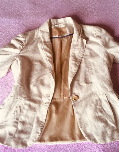 Blazer Linho Alfaiataria Casaco Feminino Yessica Nunca Usado 62559868