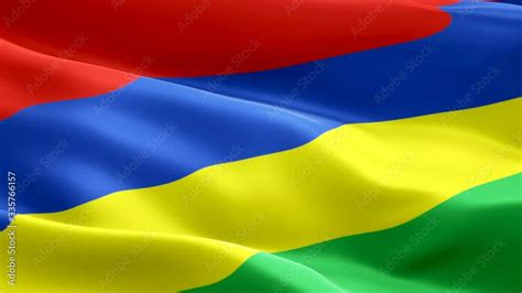 Mauritius Waving Flag National 3d Mauritian Flag Waving Sign Of