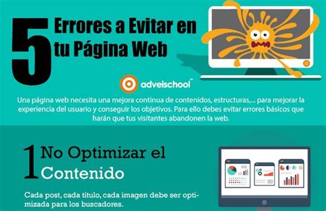 Los 5 Errores Que Debes Evitar En Tu Página Web Infografía