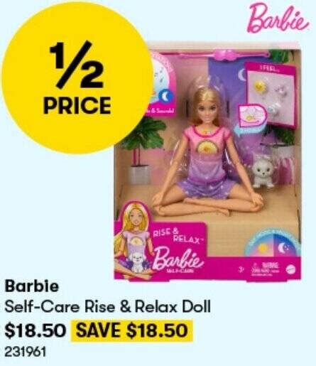 Barbie Self Care Rise And Relax Doll Offer At Big W