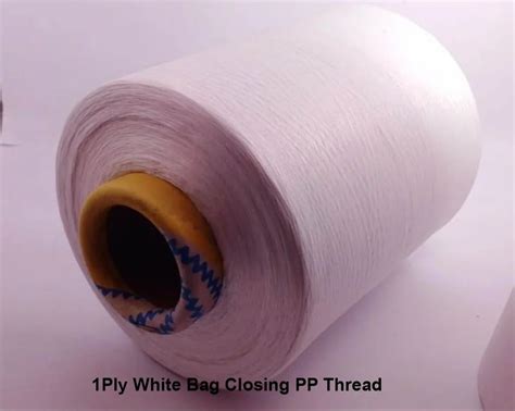 Plain 1Ply White Bag Closing PP Thread For Used In Overlock Packaging