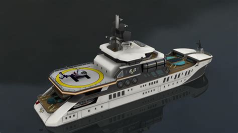 This 262 Foot Ice Class Explorer Yacht Concept Was Designed For High Latitude Cruising