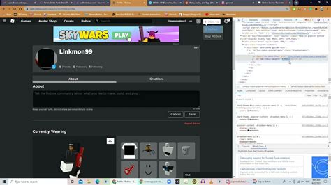 How To Change Your Amount Of Robux On Roblox Inspect Youtube