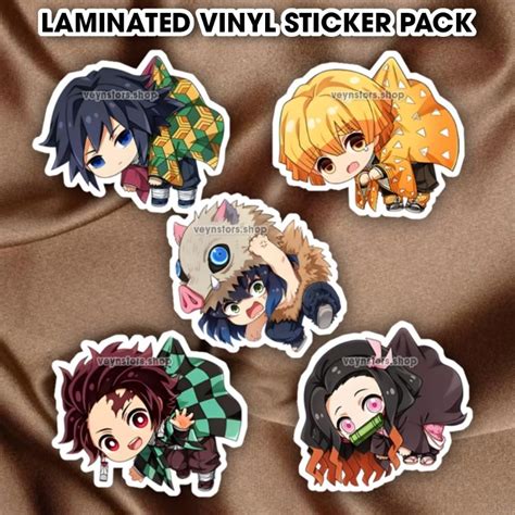 Demon Slayer Kimetsu No Yaiba Laminated Vinyl Sticker Shopee Philippines