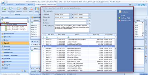 Nexus Erp Asistent Trimitere Avertiz Ri Prin Sms Pentru Facturile