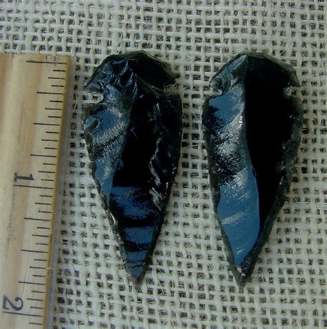 Obsidian Arrowheads Spearheads