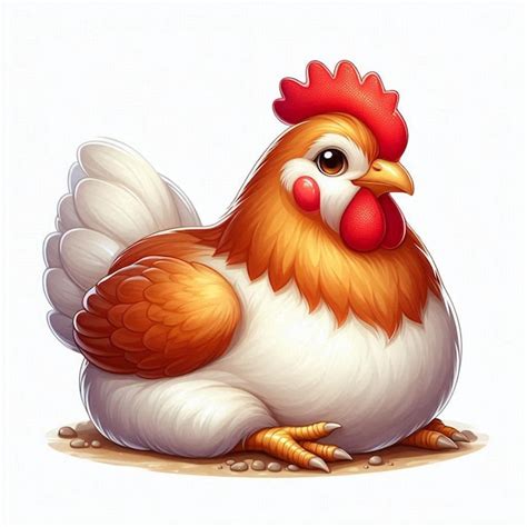 Illustration De Dessin Anim Vectoriel Du Poulet Mignon Vecteur