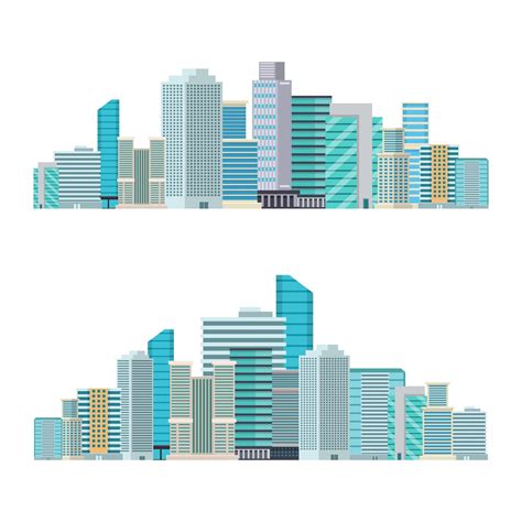 Skyscraper City Buildings 1268532 Vector Art At Vecteezy