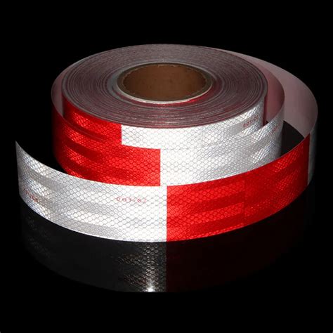 12 X 2 DOT Reflective Tape Red And White DOT C2 Conspiciuity Tape