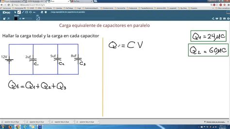 Carga Equivalente De Capacitores En Paralelo Youtube