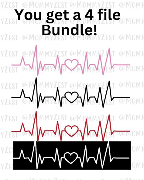 Heart Beat Svg Ekg Svg Heartbeat Clipart Heart Svg V Day Cricut