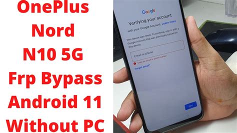 Oneplus Nord N G Frp Bypass Android Without Pc Oneplus Nord