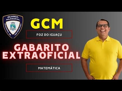 GCM Foz do Iguaçu PR 2024 Gabarito Extraoficial Correção da Prova