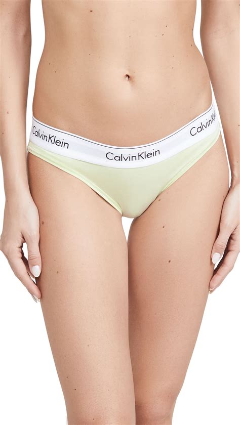 Calvin Klein Underwear Modern Cotton Bikini In Pale Moss ModeSens