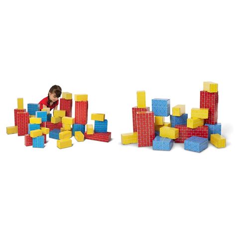 Melissa And Doug Jumbo Extra Thick Cardboard Building Blocks 40 Blocks