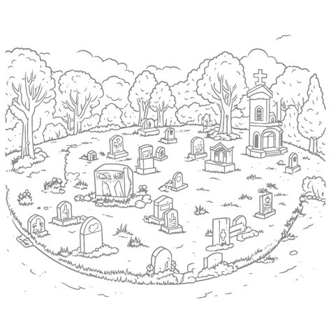 Graveyard Drawing Drawings Spooky Tattoo Tattoos Drawn Sketch Pencil