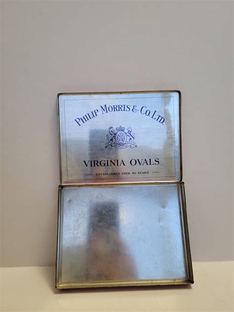 Vintage Philip Morris Co Ltd Virginia Ovals Cigarette Tin Case Etsy