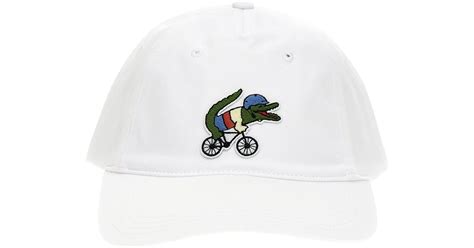 Lacoste Sex Education Hats In White For Men Lyst