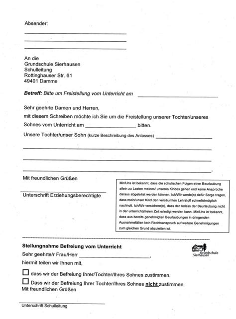 Formulare Grundschule Sierhausen