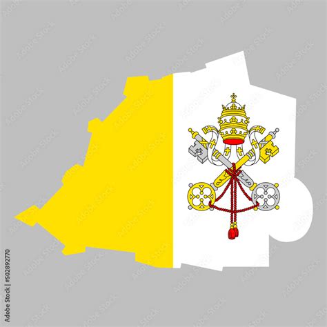 Vatican City flag inside map borders vector illustration Stock Vector | Adobe Stock