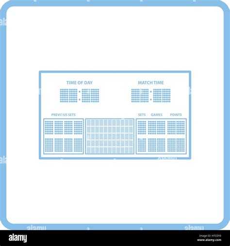 Tennis scoreboard icon. Blue frame design. Vector illustration Stock Vector Image & Art - Alamy