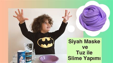 Borakssız Ve Tutkalsız Slime Yapımı Siyah Maske Ve Tuz Ile Slime