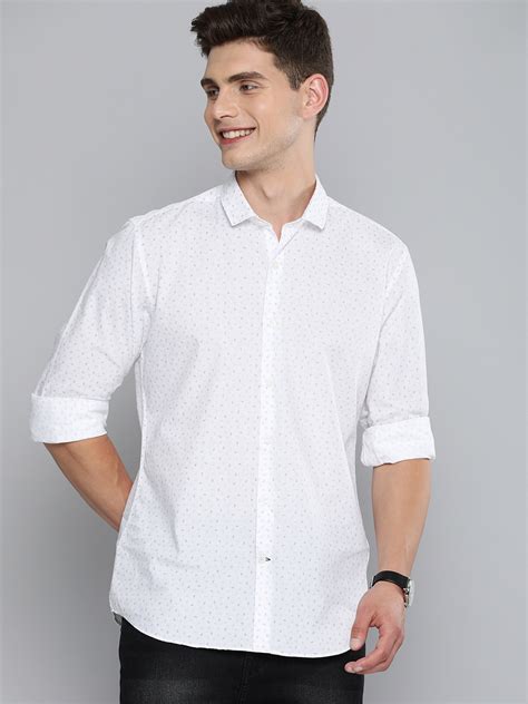 Buy Mast And Harbour Men White Slim Fit Printed Pure Cotton Casual Shirt Shirts For Men 15759720