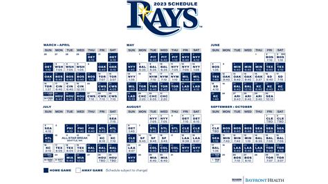 Rays Schedule 2025 Printable William N Hughes