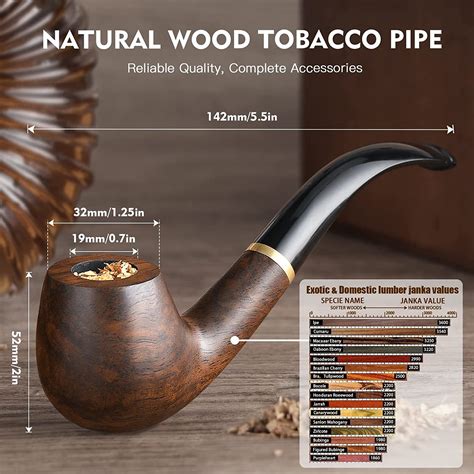 Tobacco Pipe Handmade Ebony Wood Root Smoking Pipe Smoking Mug And