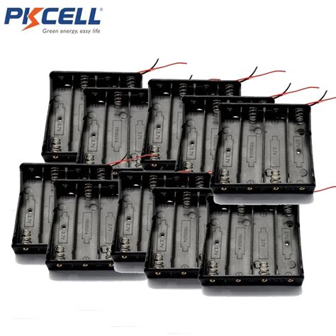 50Pcs Black Plastic Battery Holder Case W Wire For 4 X 18650 4x18650