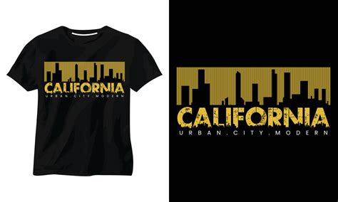 California Urban City Modern Minimalist Typography T Shirt Design