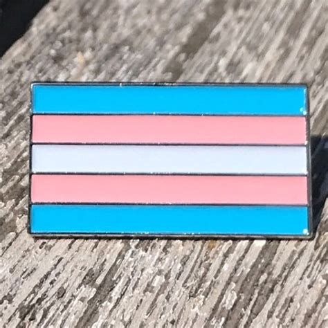 Transgender Trans Classic Pride Flag Pin Badge Pinback Button Etsy