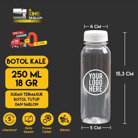 Jual Sablon Botol Kale 250 Ml 18 Gr Dan 24 Gr Shopee Indonesia